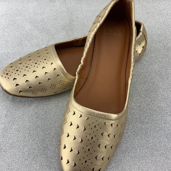SARTO by Franco Sarto Gold Brewer Leather Flat - Picture 4 of 8